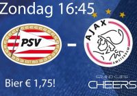 Psv – Ajax Zondag 15 april 16:45 Live! Bier € 1,75