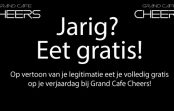Jarig? Eet gratis bij Cheers! Jarig? Eet gratis bij Cheers!